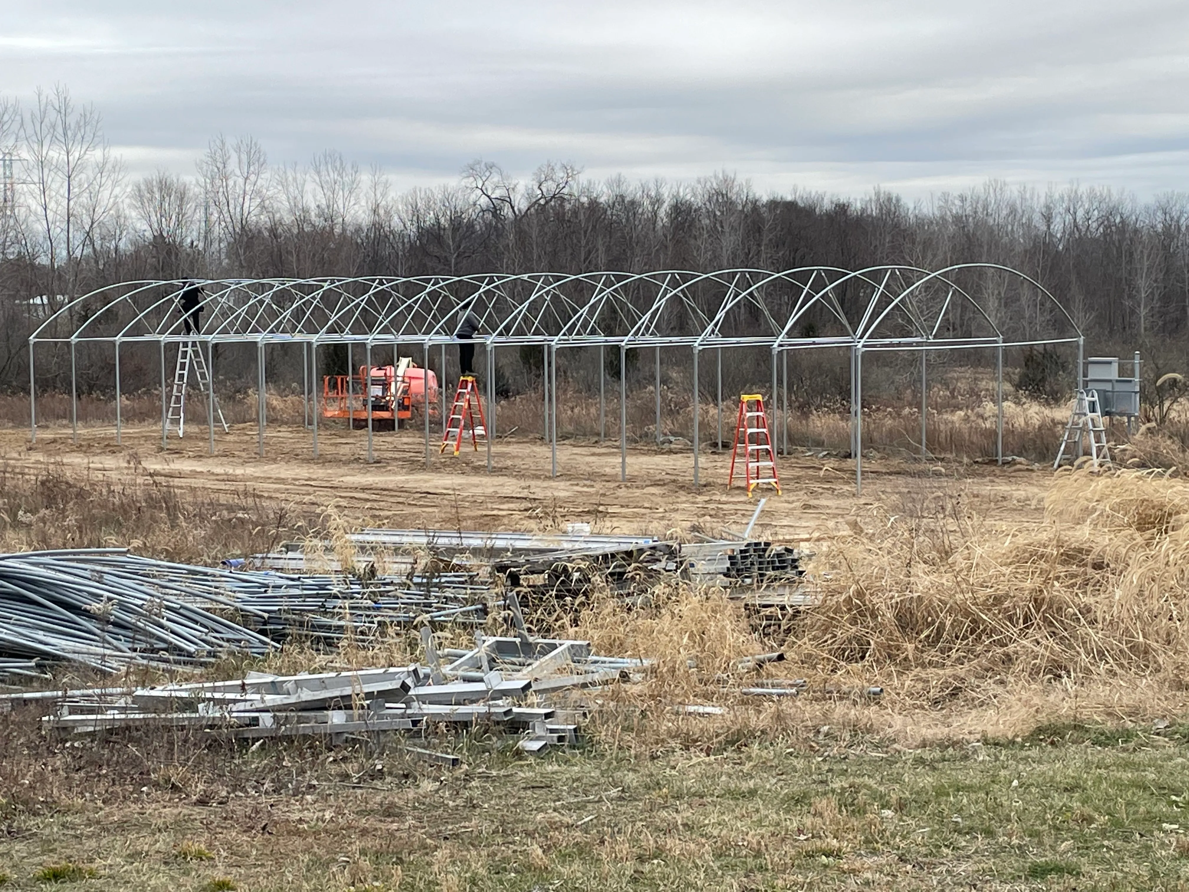 Greenhouse steel frame